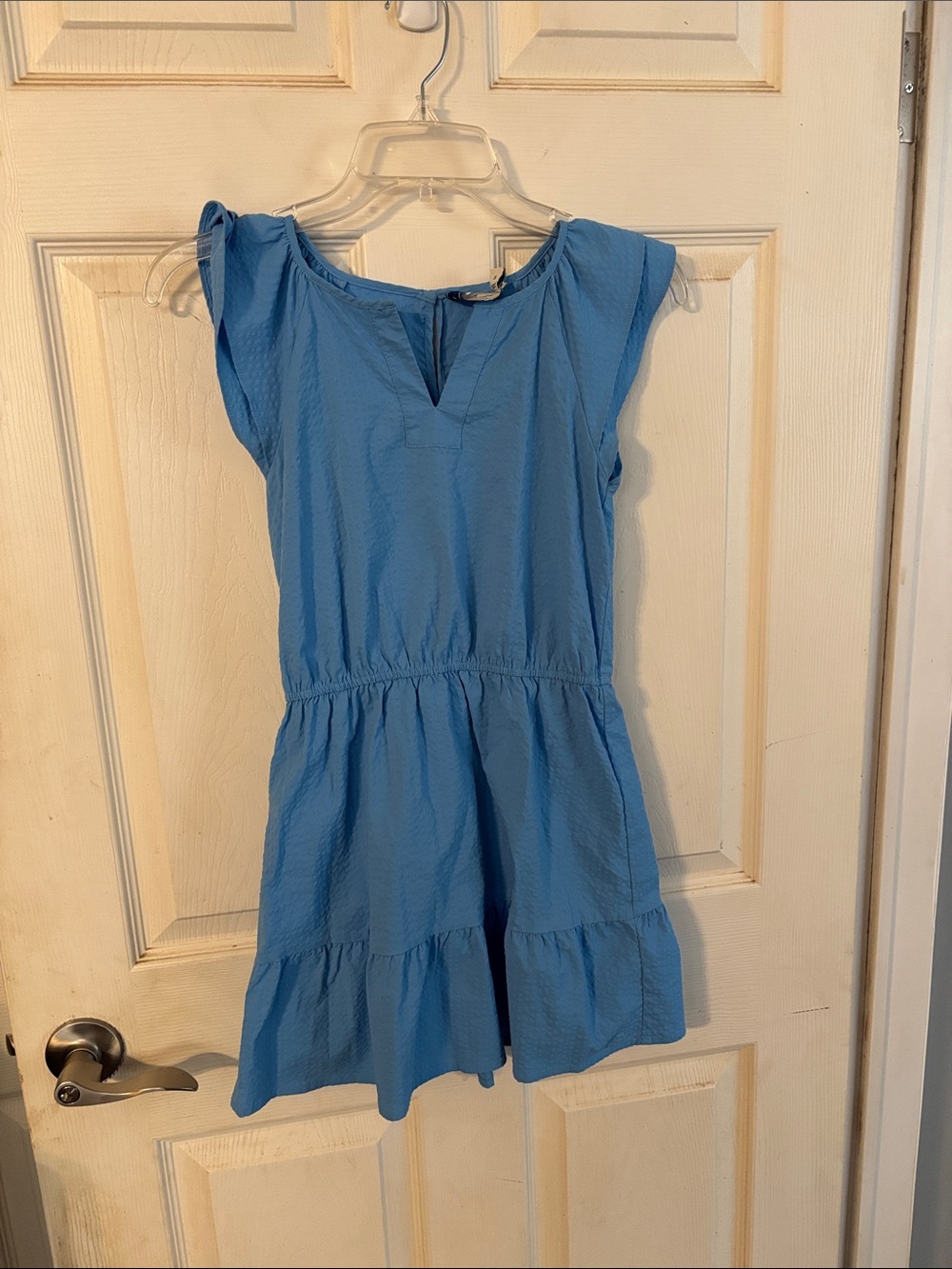 Vineyard Vines Girls' Sky Blue Tiered Ruffle Dress